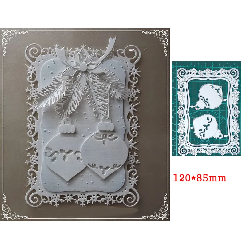 

Rectangle Snowflake Lace Christmas Bell Metal Cutting Dies For Stamp Scrapbooking Stencils DIY Paper Album Cards Decor Embossing