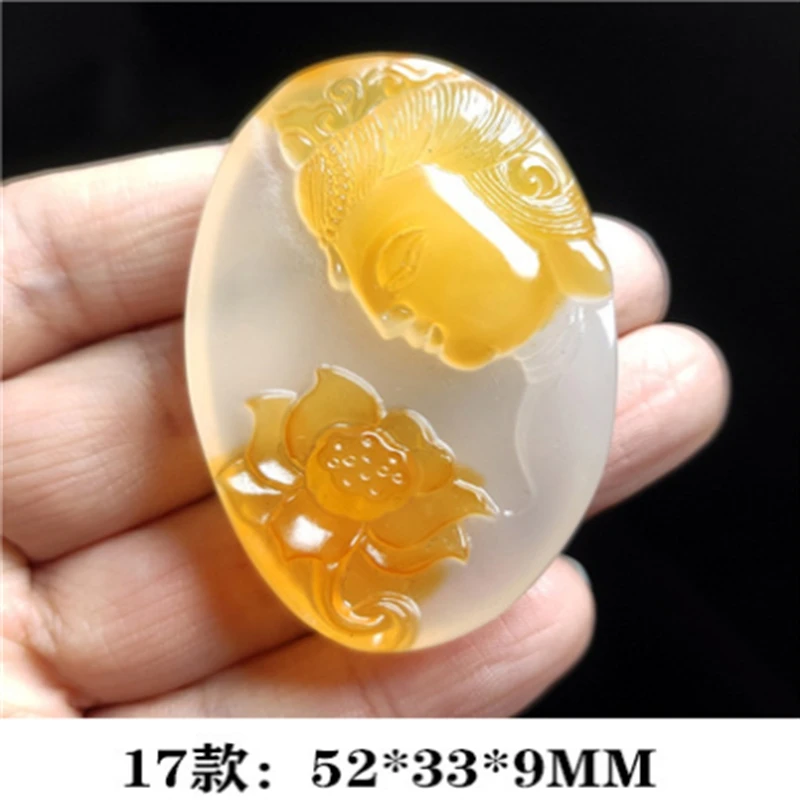 Hot Selling Natural Hand-carve Jade Ice Through -chalcedony Necklace Pendant Fashion Ornaments Men Women Lucky Gifts For Amulet | Украшения