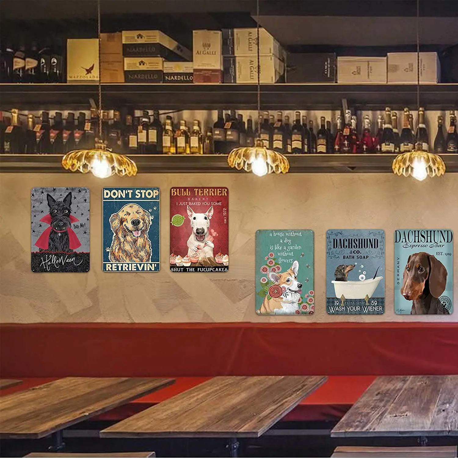 

Dog Tin Sign Sign Vintage Look tin Sign Bar Cafe Sign Metal Art Decor Iron Painting 30x20cm farmhouse home decor farmhouse decor