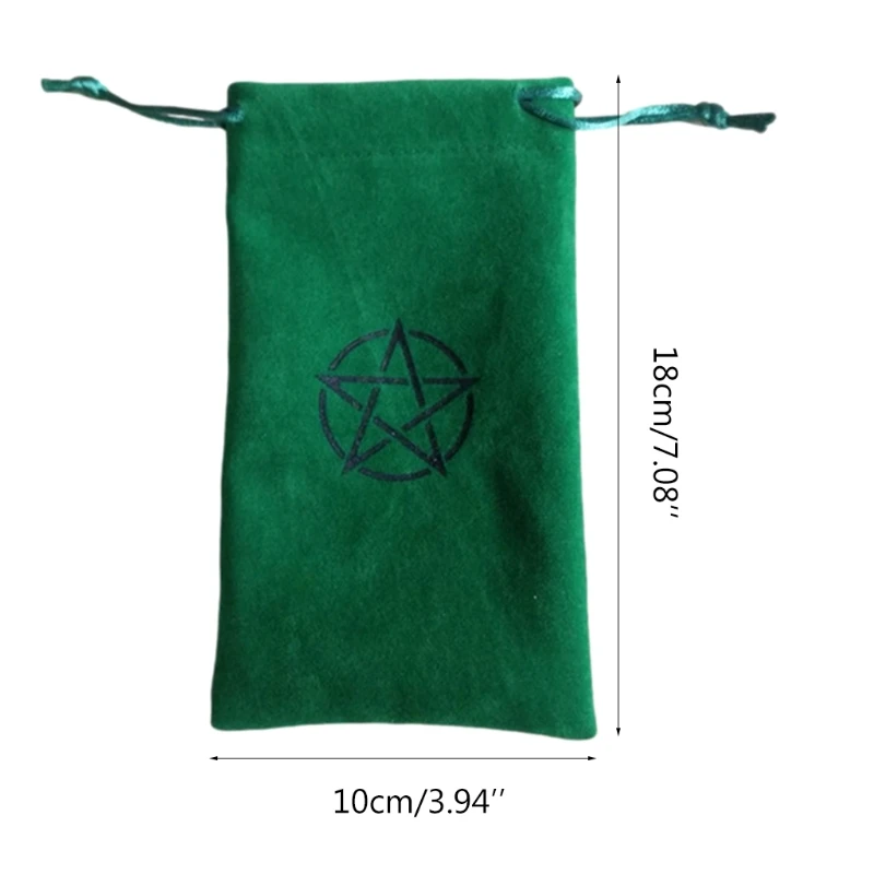 

Tarots Storage Bag Pentagrams Velvet Bag Witch Altar Divination Board Game Cards Bag Drawstring Package