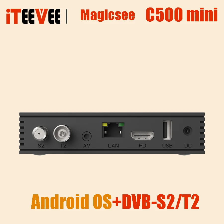 ТВ-приставка C500 MINI 4K Amlogic S905W 1 ГБ 2 Гб ОЗУ 8 ПЗУ 6 Android 9 4G/5G двухдиапазонный Wi-Fi + DVB-S/S2/+