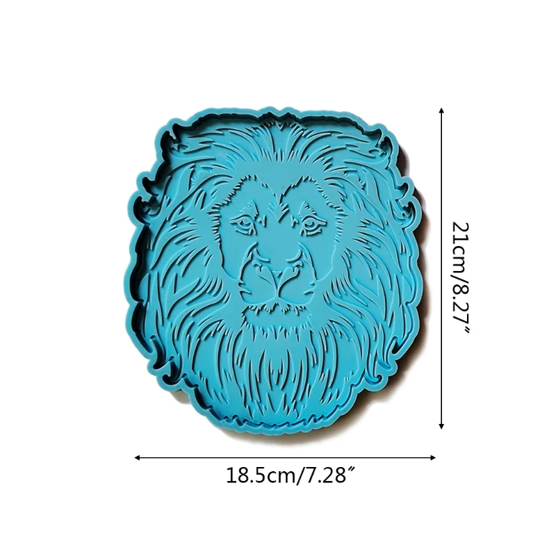 

Lion Head Tray Epoxy Resin Mold Coaster Casting Silicone Mould DIY Crafts Jewelry Home Decorations Making Tools