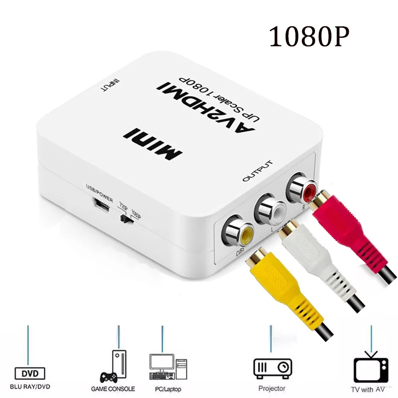 Мини HD 1080P HDMI совместимый адаптер VGA преобразователь к с аудио для ноутбука