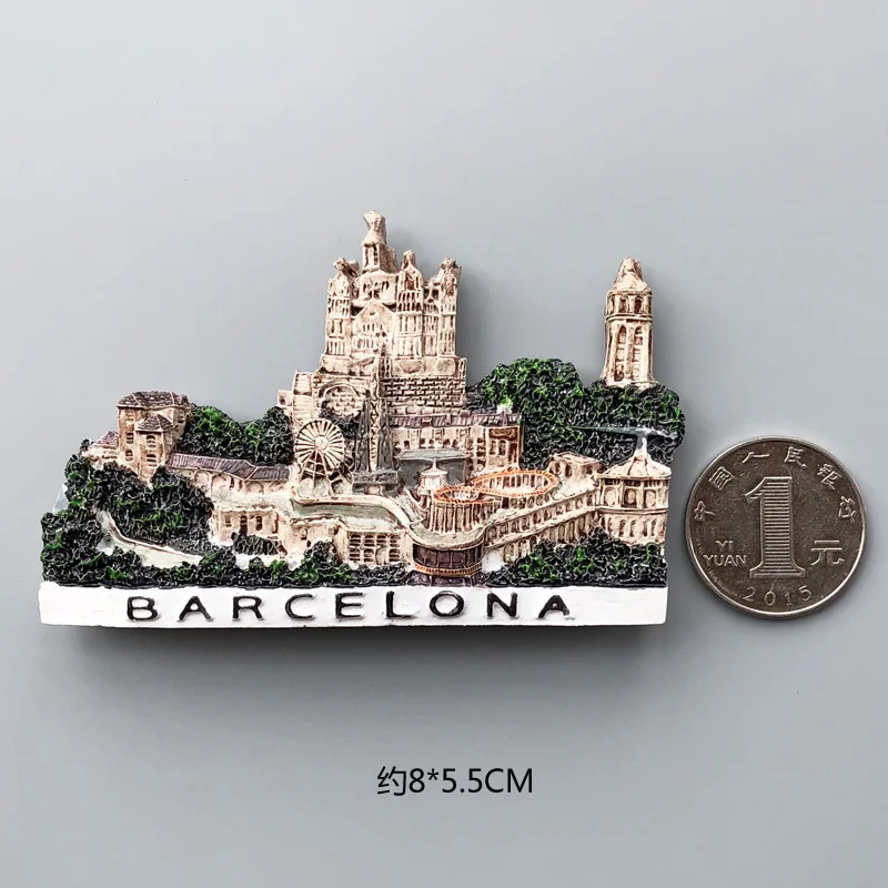 Barcelona Магниты страны на холодильник Франция Флорида Фламинго исландский винтажный магнит на холодильник наклейка мир путешествия сувенир магнитный - Цвет: Barcelona
