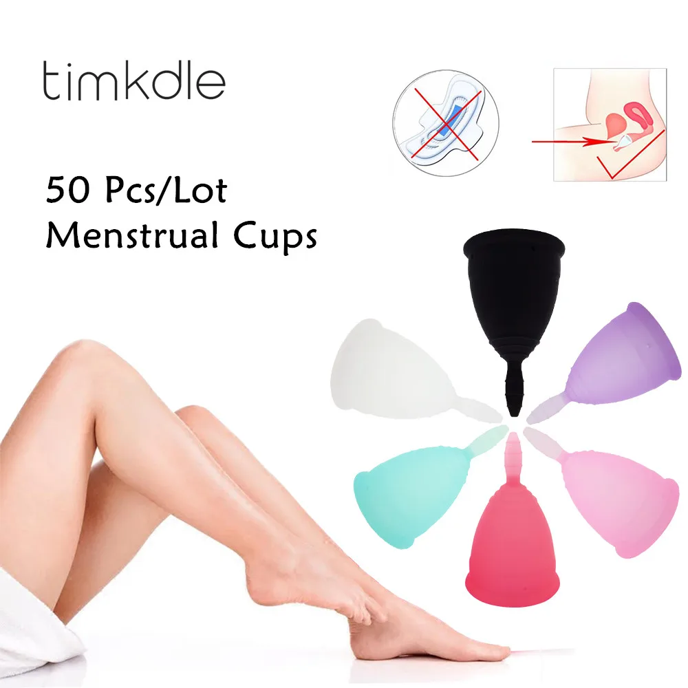 

50pcs Menstrual Cup Medical Silicone Menstrual Cup Feminine Hygiene Menstrual Period Lady Cup Copa Mestrual Coletor Menstrual