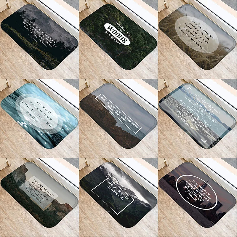 Пейзаж коврики узор пейзаж с принтом букв Ванная комната Кухня ковер коврик для