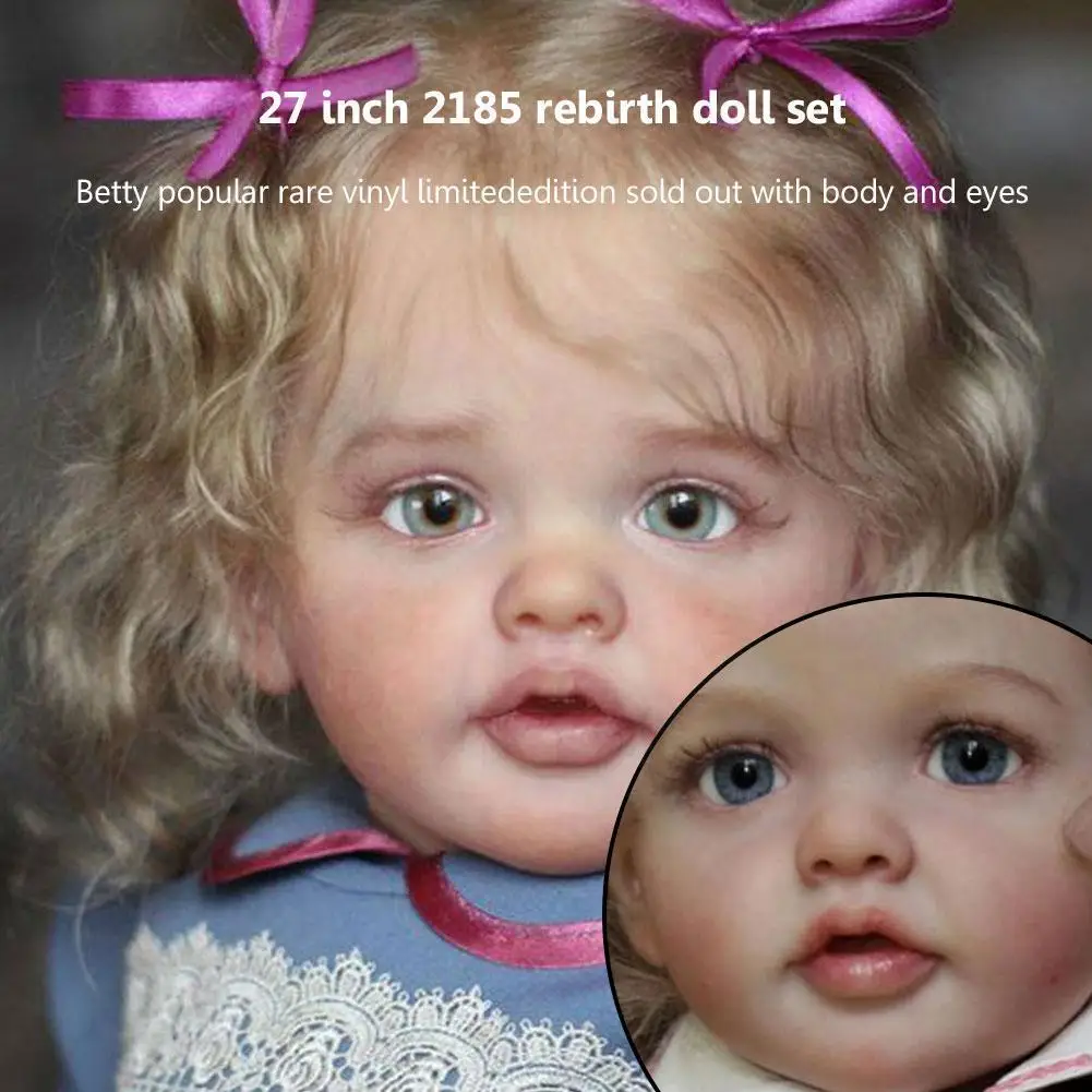 

27 дюймов телесного цвета ограниченный выпуск комплект реборн стенд издание с популярным телом реборн реалистичные глаза S7l2