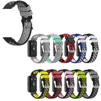 two color silicone strap for huawei watch fit tia b09tia b19 smart watch metal buckle strap
