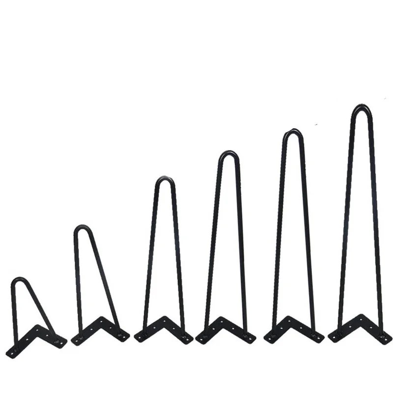 

4Pcs 4-10inch Metal hairpin table Desk leg solid iron wire support leg for Sofa cabinet Chairs DIY Handcrafts Furniture hardware