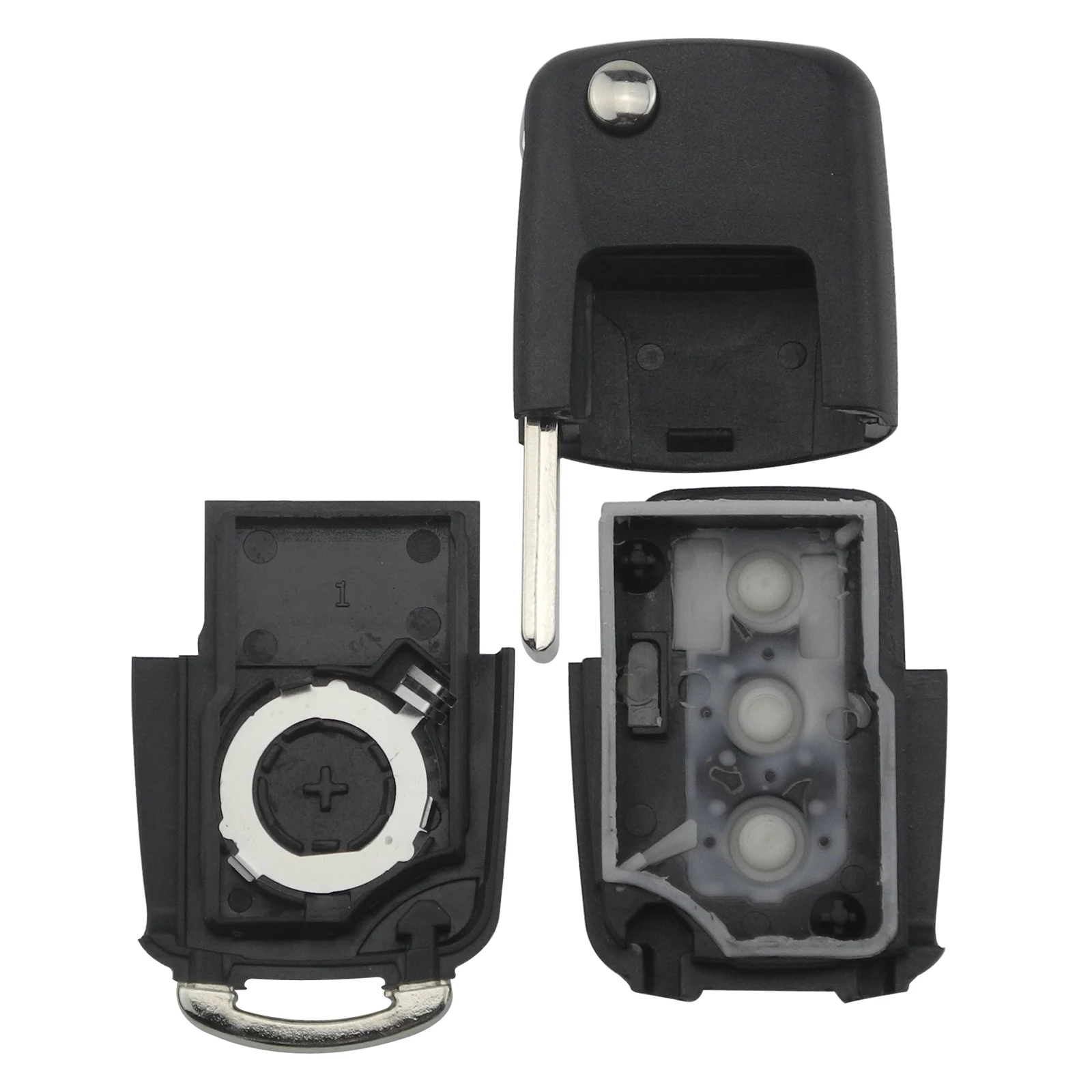 

50pcs Auto Car Key Shell For Volkswagen for Vw for Seat for Skoda Jetta Golf Passat Beetle Polo Bora 3 Button Flip Remote