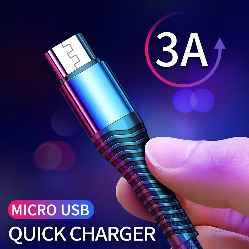 Кабель Micro USB 3A для быстрой зарядки Android мобильный телефон кабель и передачи