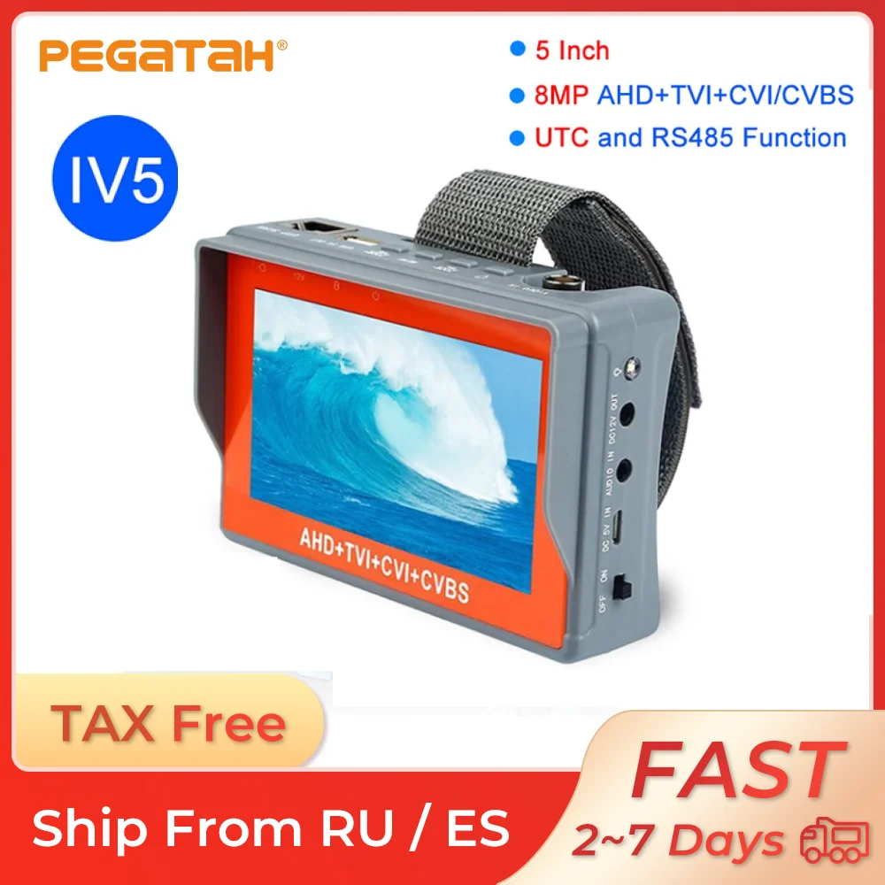 PEGATAH 8MP CCTV тестер аналоговая камера Мини монитор TVI CVI 1080P Портативный AHD Поддержка
