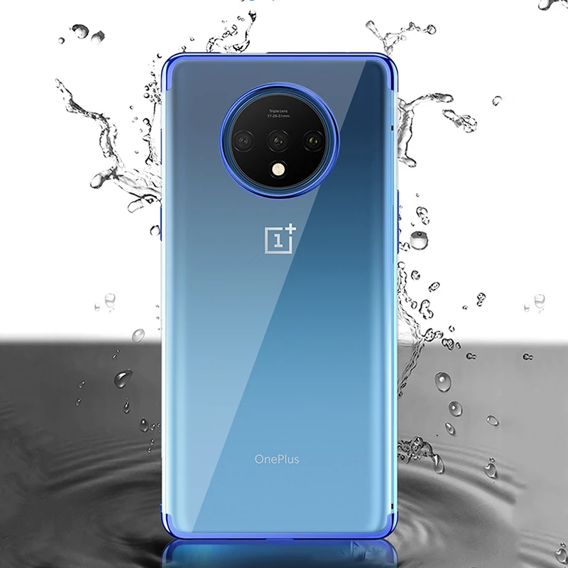Чехол с покрытием для Oneplus 7 t чехол бампер ультра тонкий задний прозрачный