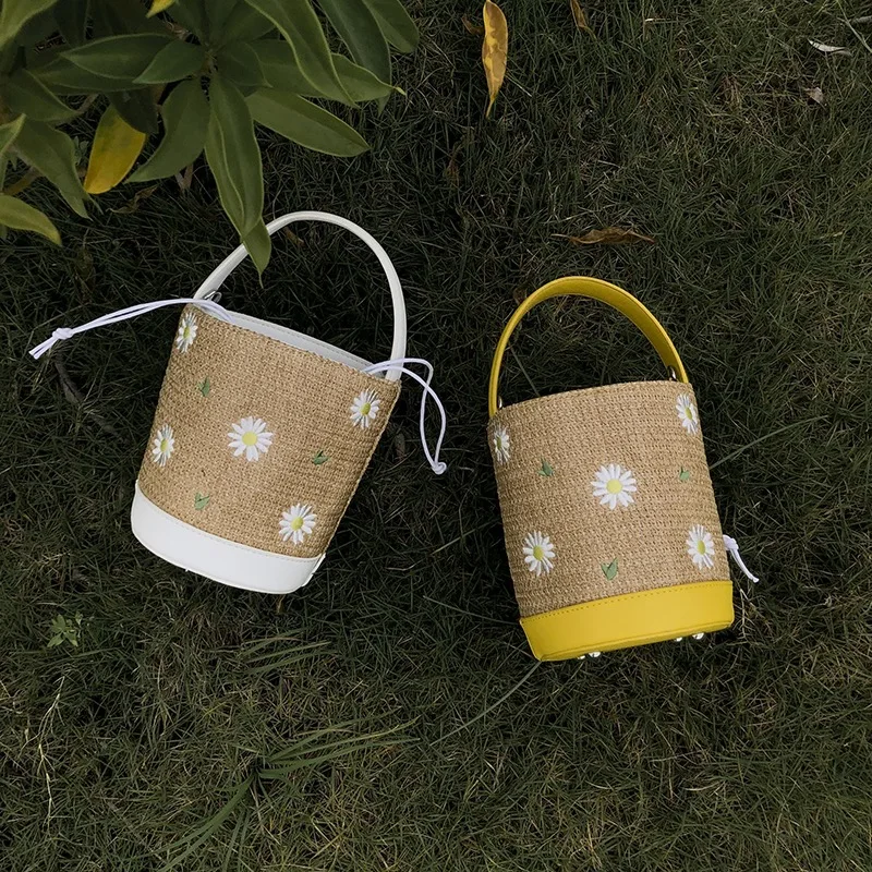 Соломенная Сумка для женщин новинка 2020 модные женские сумки сумка-ведро с