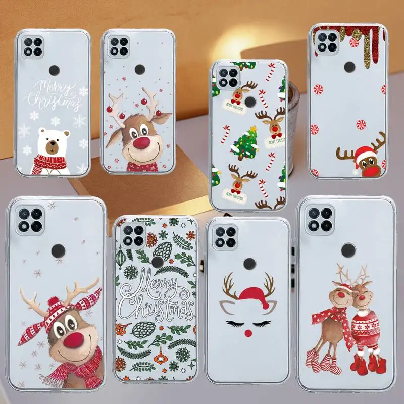 

Merry Christmas snowman pattern Phone Case Transparent for Xiaomi redmi note 8 9 10 11 t lite pro ultra mix 4