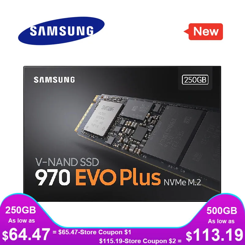 SAMSUNG SSD M.2 1 ТБ 250 GB 500 GB 970 EVO плюс NVMe Internal Solid State Drive жесткий диск M2 2280 MLC PCIe Gen 3,0x4, NVMe 1,3 ssd жесткий диск жесткий диск для ноутбука жесткий диск для компьютера