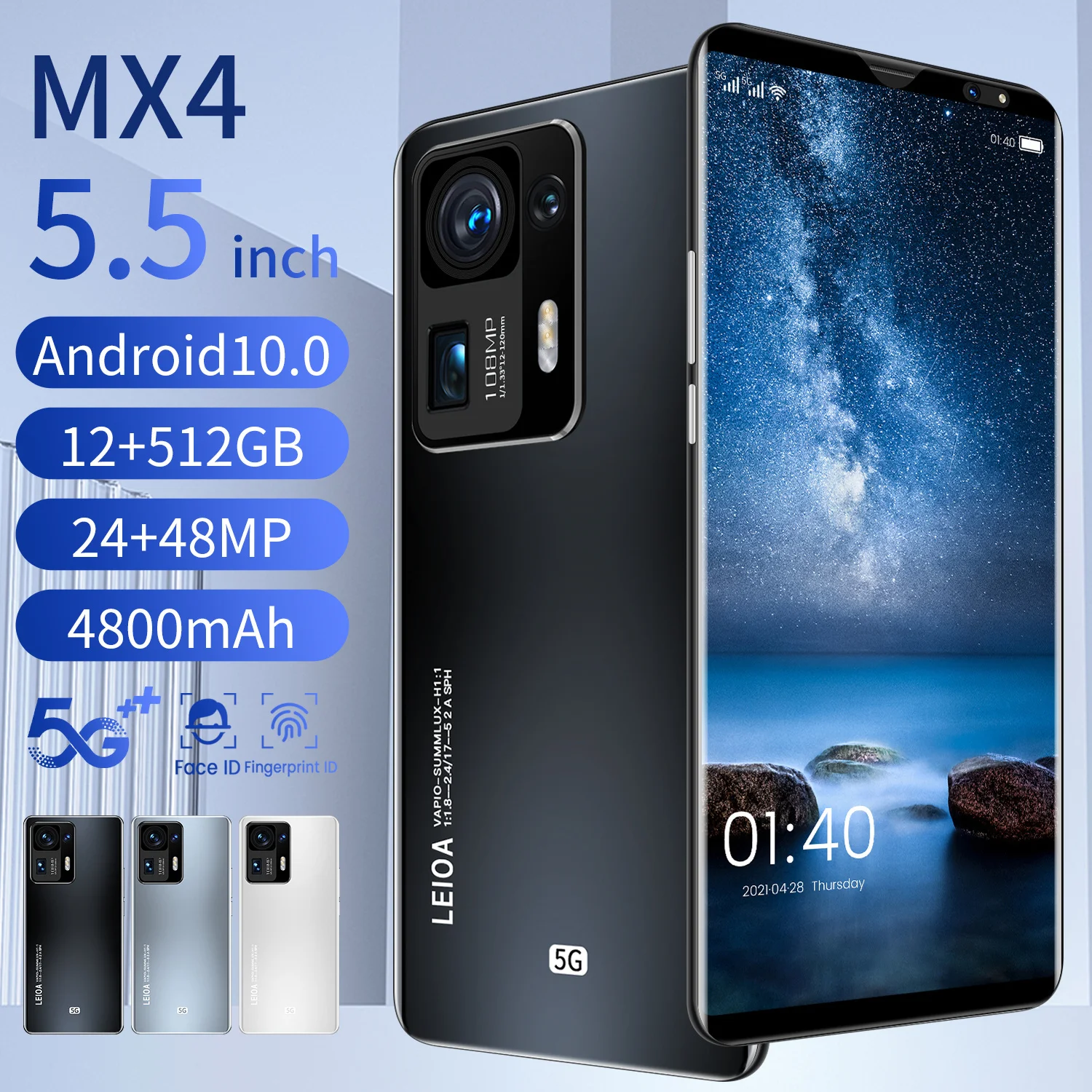 

Оригинальный разблокированный смартфон MX4 12 Гб + 512 Гб ПЗУ 5.5 Φ MTK6572 10-core 4800 мАч GPS Google Play дюймовый мобильный телефон LTE