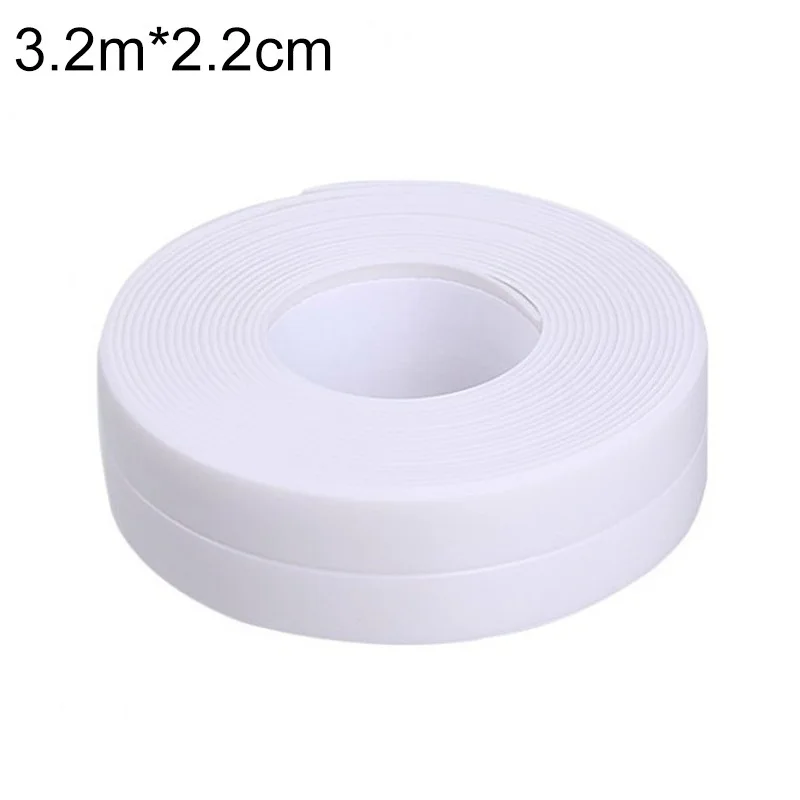 3.2mx22mm white Угловая вклейка для щелей клейкая водонепроницаемая Настенная Наклейка для ванной комнаты, кухни, душевой для раковины ванны уплотнительная лента самоклеющаяся 3,2 м x 38 мм - Цвет: 3.2mx22mm white