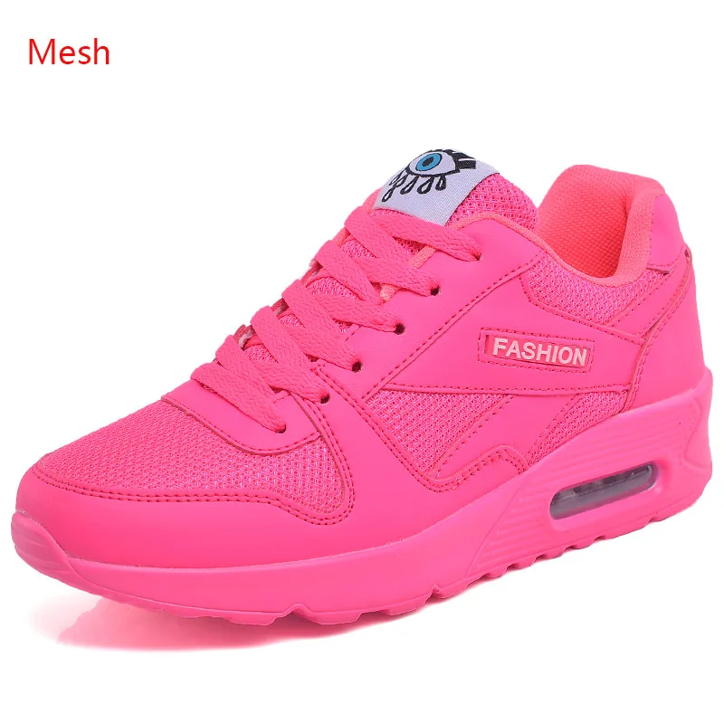 mesh rose Женские кроссовки; обувь для бега из искусственной кожи; белые модные кроссовки; коллекция года; женские кроссовки; уличная спортивная обувь; дышащая обувь на воздушной подушке - Цвет: mesh rose
