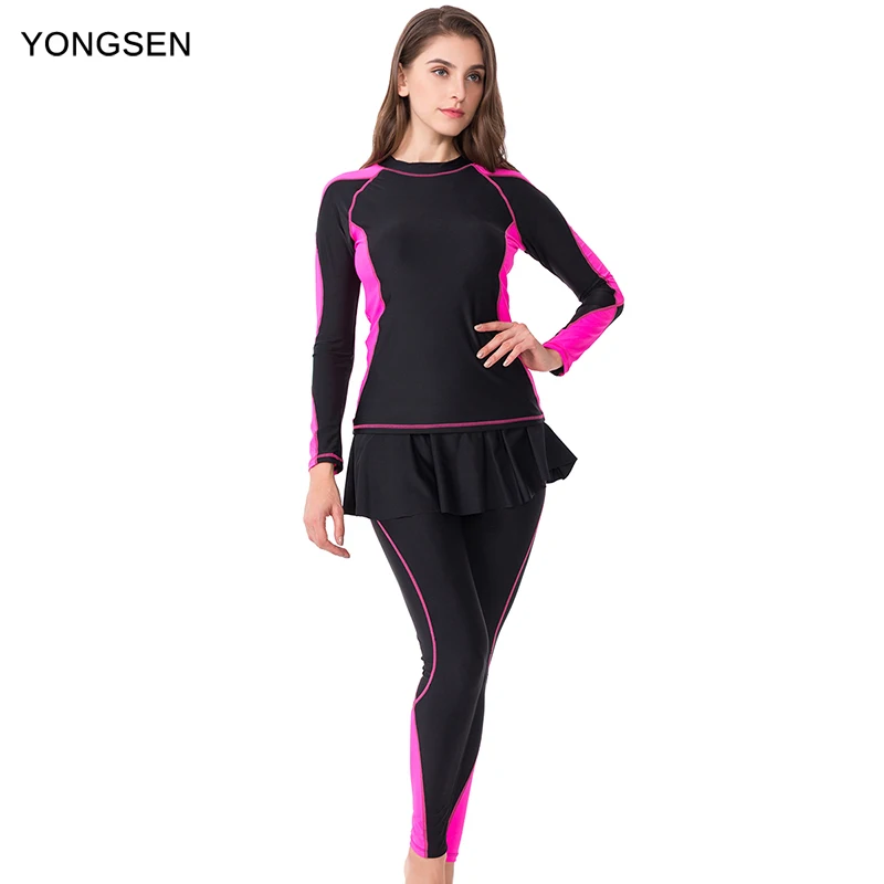 Новинка 2020 женский Принт в мусульманском стиле юбка купальник спортивный