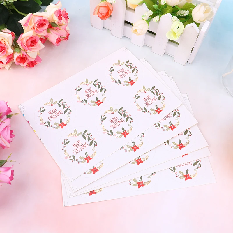 

30pcs Merry Christmas English Words Sweets Party Seal DIY Scrapbooking Christmas Sticker Cookie/Cake Labels Stickers