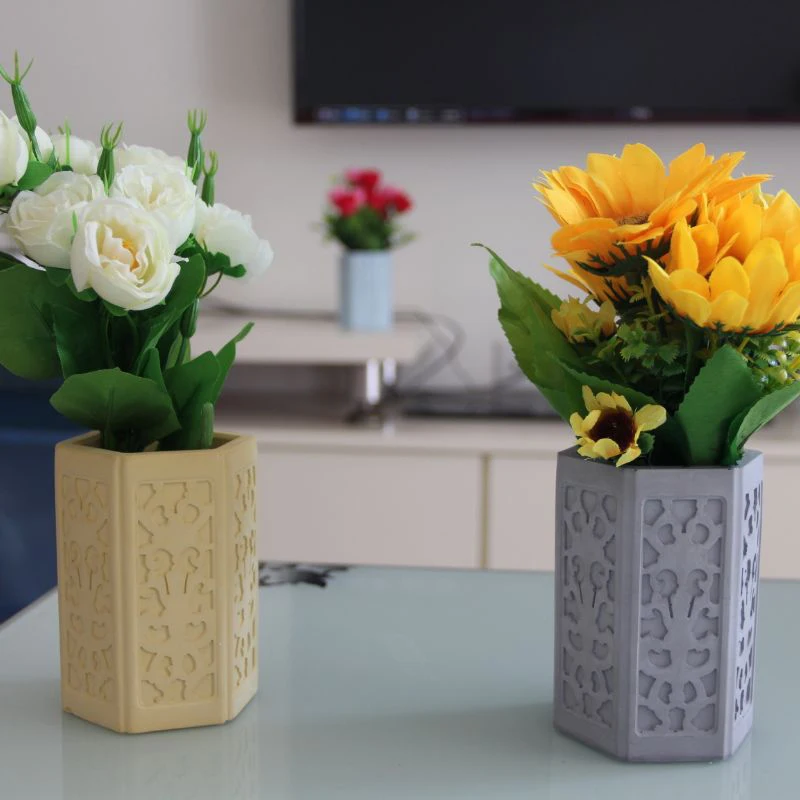 Pen Holder Plaster Molds Hexagon Concrete Silicone Mold Cement Clay Mould Container Vase | Дом и сад