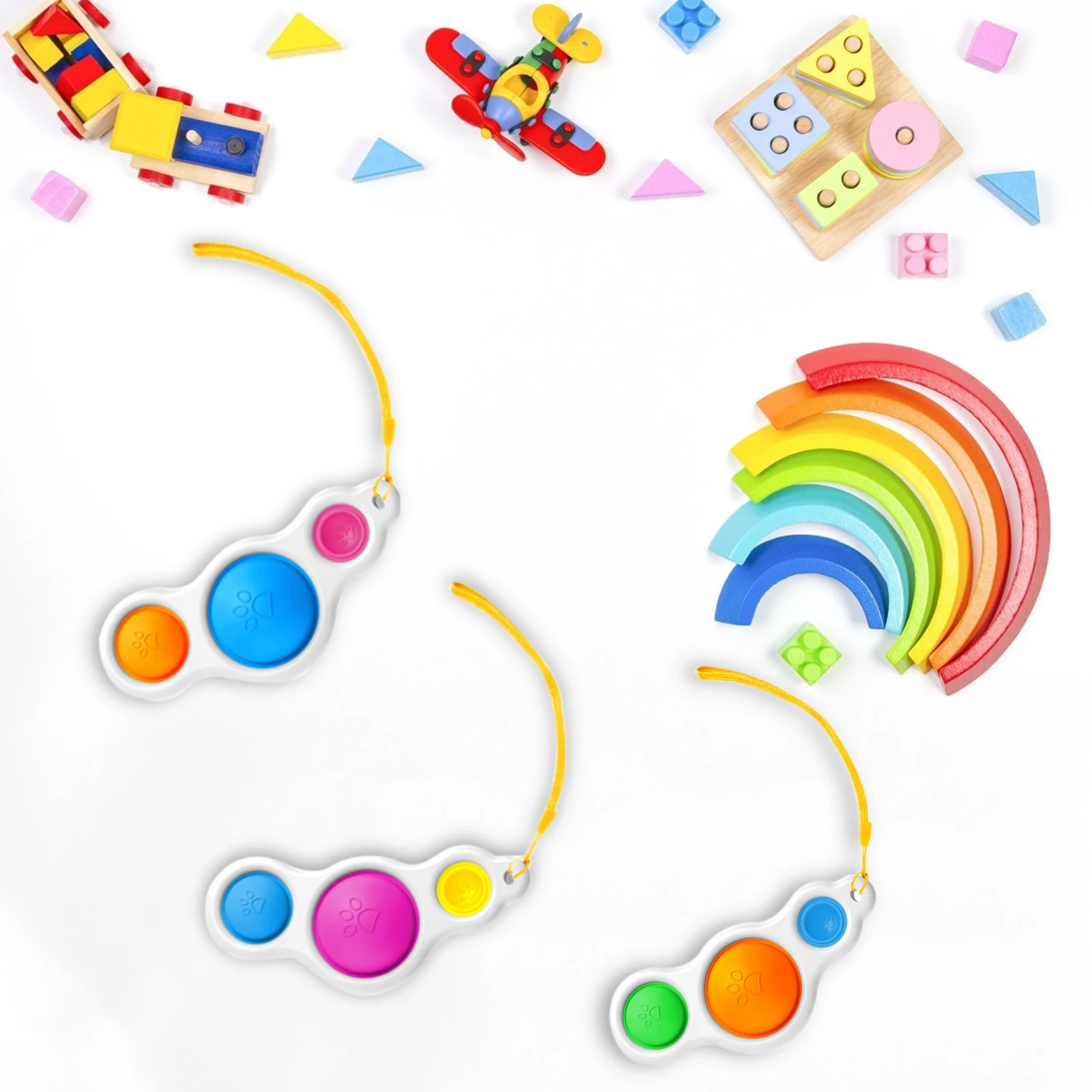 

Decompression Toy Educational Fun Simple Dimple Keychain