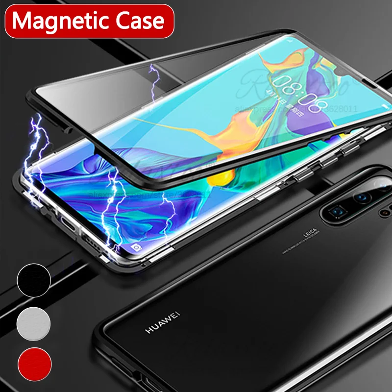 Чехол для huawei p30 lite pro light cover phone huawey p30pro p 30 30pro магнитные адсорбирующие Чехлы Флип