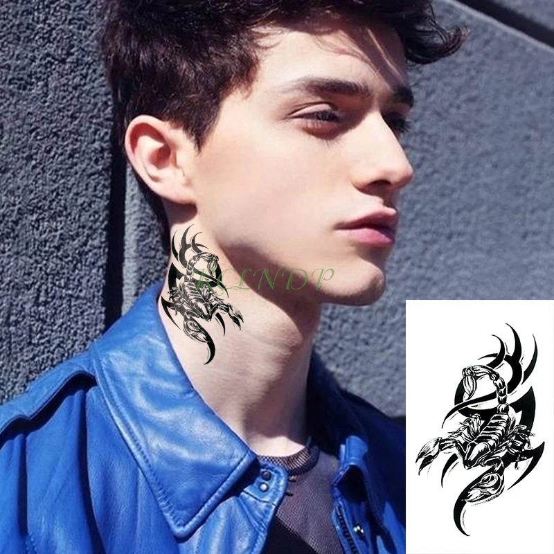 Водостойкая временная татуировка-наклейка на Скорпион Хэллоуин флэш-тату