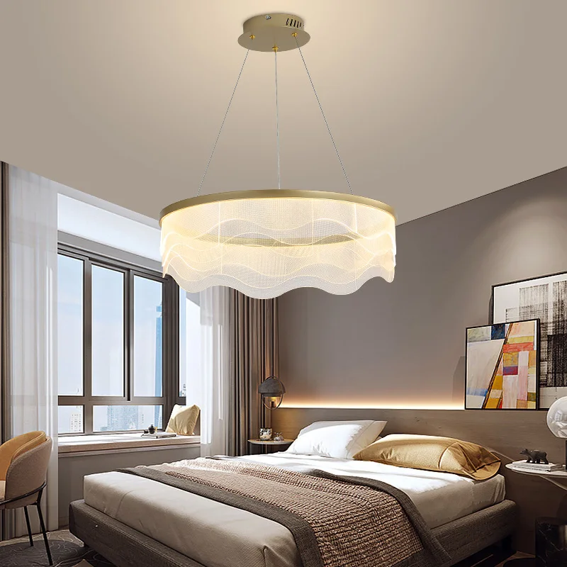 Современный круглый золотой люстра светильник ing светодиодный подвесной для