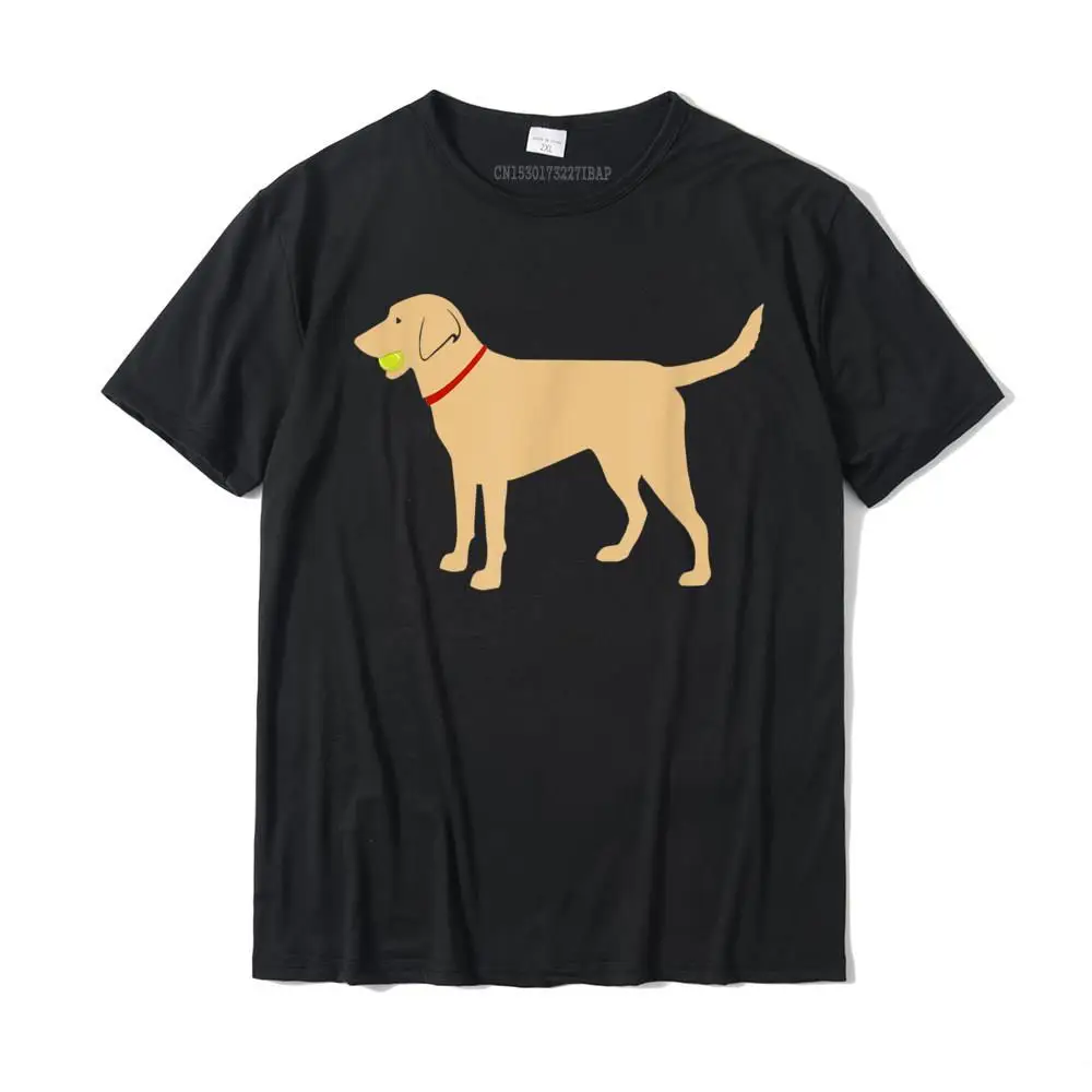 

Labrador Retriever Fetch Yellow Lab Play Ball T-Shirt Cosie Cotton Mens Tops T Shirt Summer Retro T Shirt
