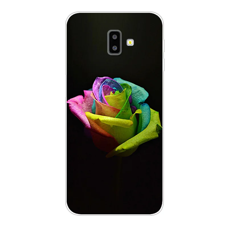 Молочно-Белый Чехол J6plus Capas для samsung J6 Plus, силиконовый мягкий чехол из ТПУ с принтом для samsung Galaxy J6 Plus J 6 Plus J610 J610F J6+ чехол - Цвет: Молочно-Белый