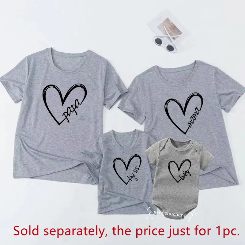 Папа мама Семейные одинаковые наряды папа Дети футболка Детский боди семейный