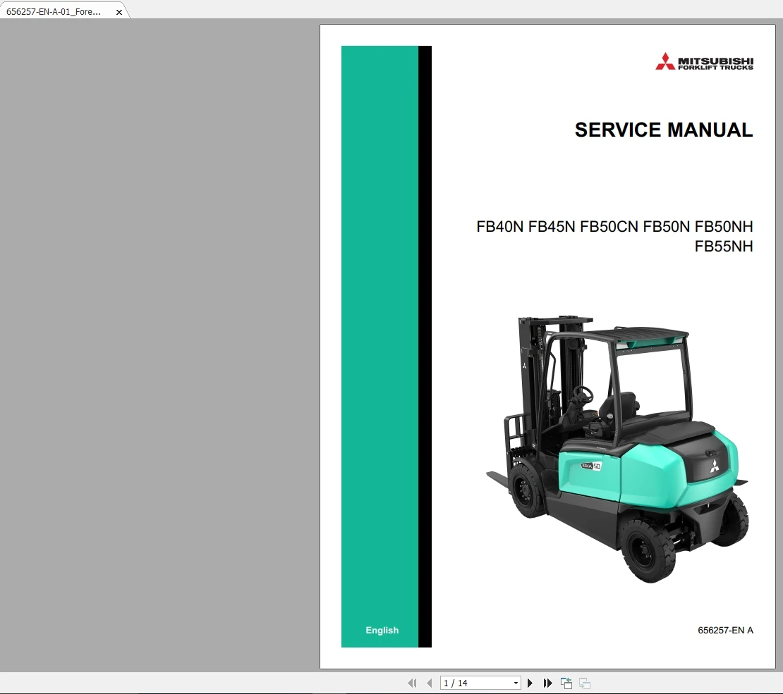 Для [MCFE] для Mitsubishi Forklift MCFE 36 4 ГБ PDF руководства по обслуживанию всех моделей DVD