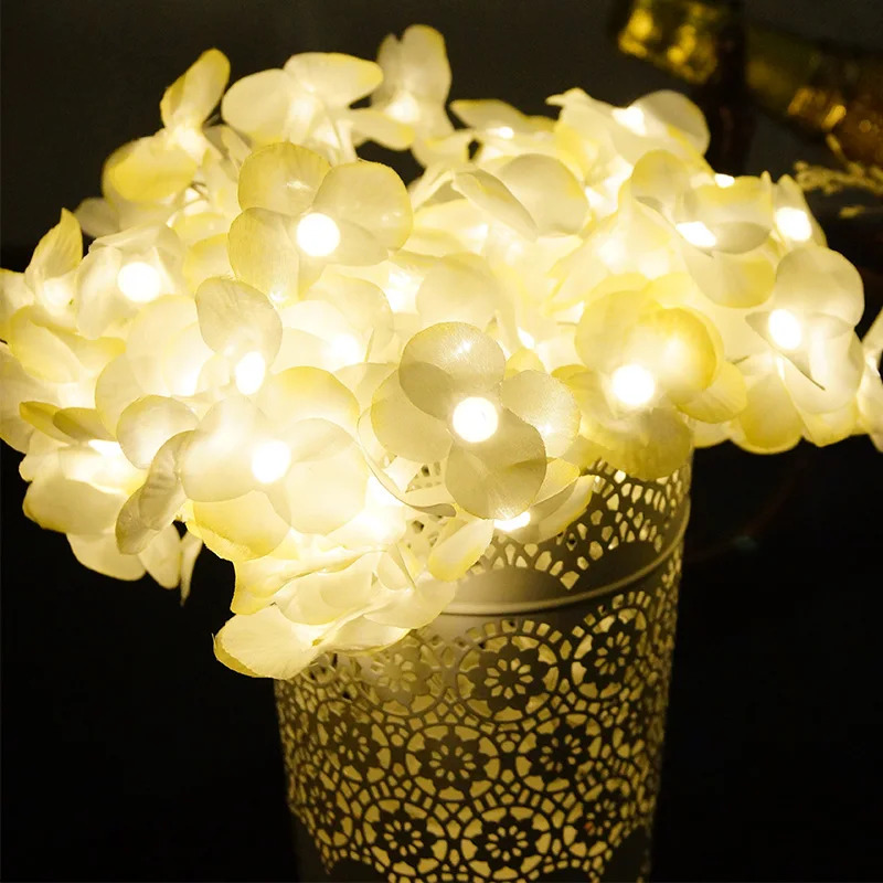 YINUO светильник 2 м 100 светодиодный Бегония Сказочный s 30 в гирлянда праздничный