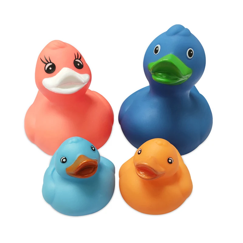 Утка Семья 4 шт Резиновые Игрушки Утки милые детские погремушки игрушки для