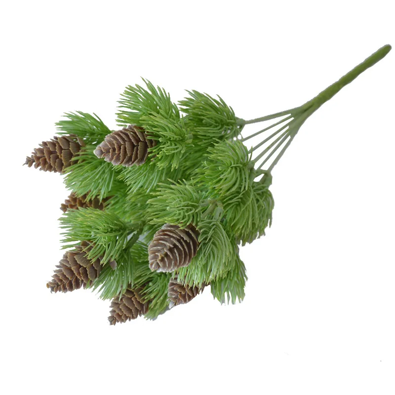 7 веток сосновые орехи шишки Искусственные пластиковые сосны поддельные