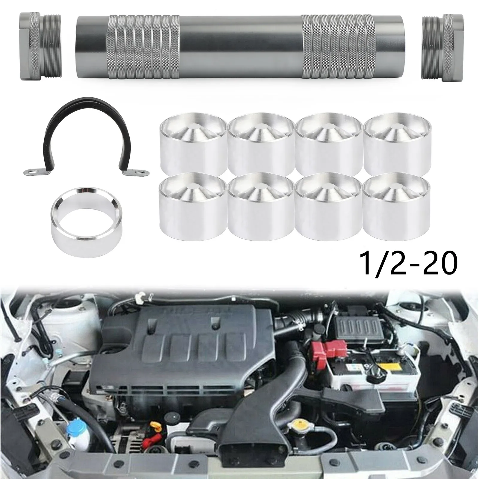 

Areyourshop 1/2-20 Aluminum NAPA 4003, WIX 24003, FUEL FILTER KIT Black Titanium L 11.5" Car Accessories Auto Parts