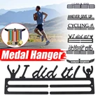 18 видов вдохновляющих черных медалей, Вешалка из нержавеющей стали, держатель для медалей, подставка для спортивных медалей