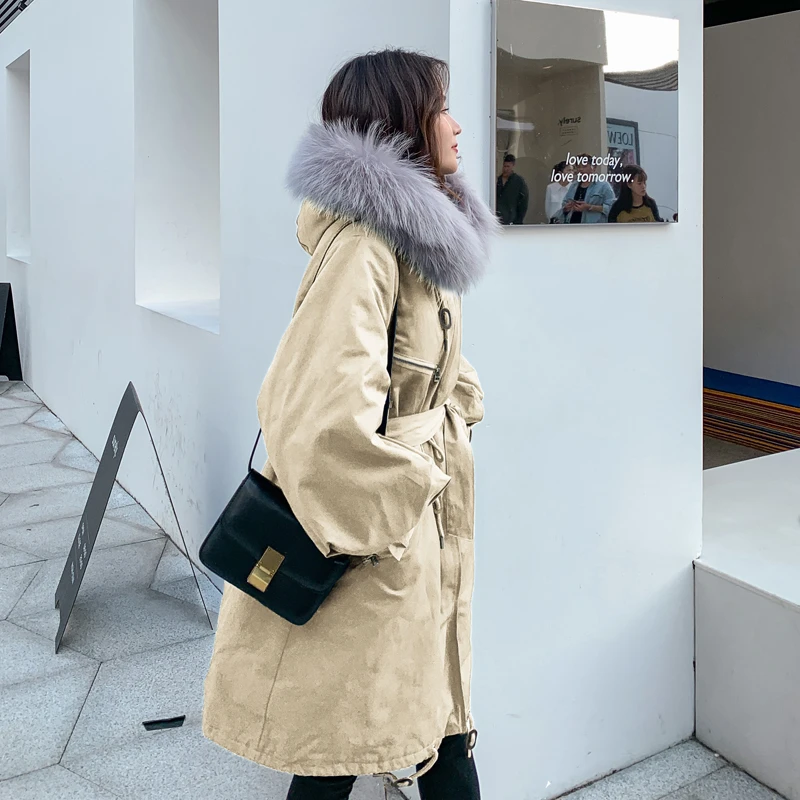 

2020 Winter Long Down Jackets Oversized Coats For Women Undefined Khaki Bubble Warm With Zipper Hooded Korean Brand Clothing