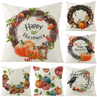liviorap 45x45cm pumpkin skeleton cushion cover halloween decoration supplies scary horror party pumpkin witch ghost decorative