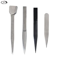 berbem excellent quality stainless steel tweezers%ef%bc%88with shovel%ef%bc%89 bending head straight head metal jewelry tools
