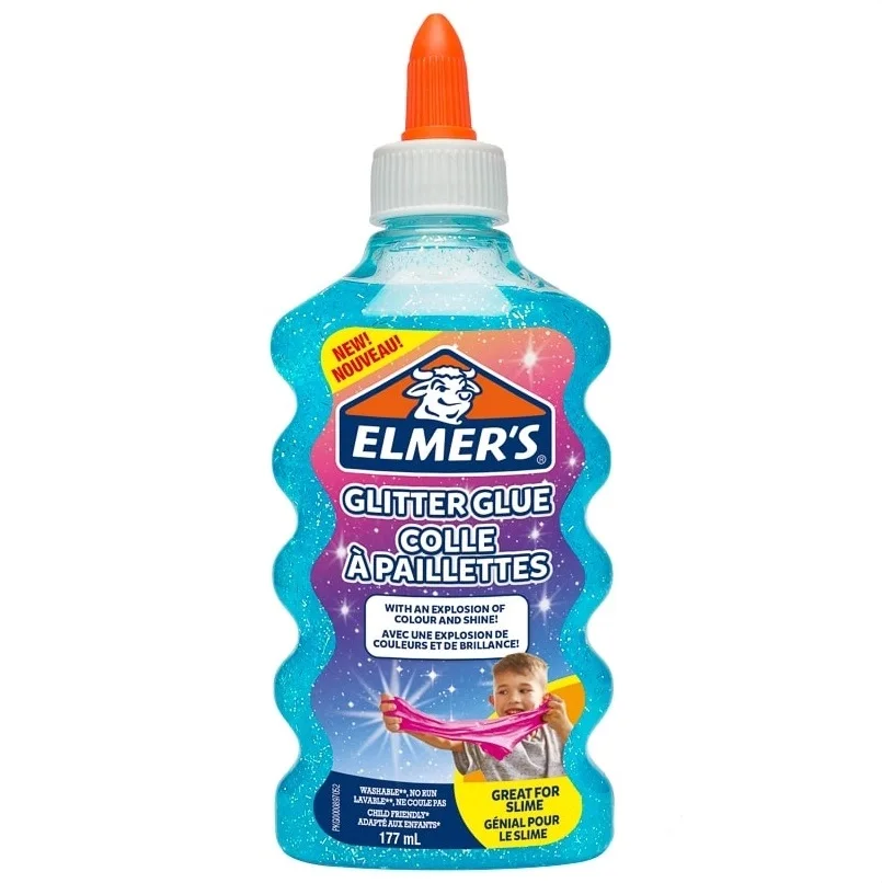Клей Elmers Glitter Glue голубой 177 мл|Пластилин| |