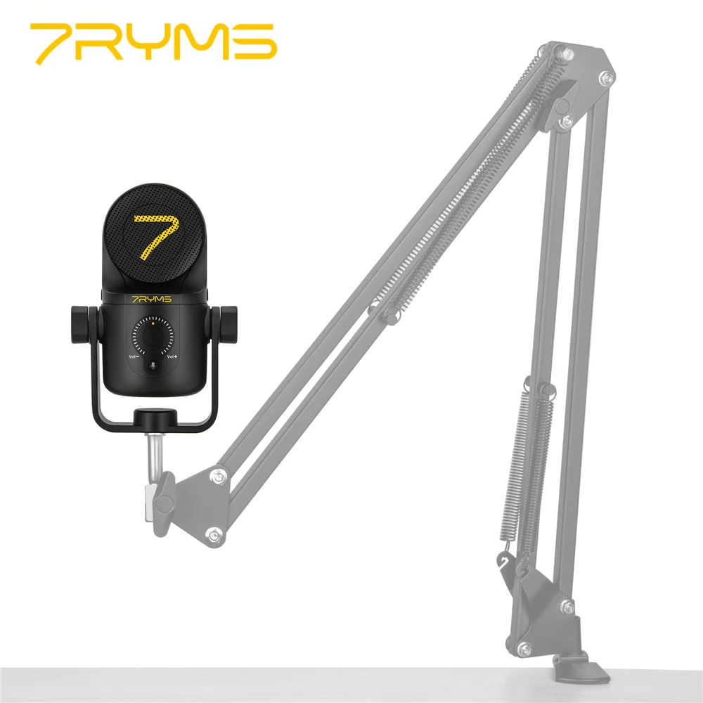 

7YRMS Studio Computer Microphone Condenser USB SR-USB MINI Desktop Mic for Recording Live Streaming Gaming YouTube Voice Overs
