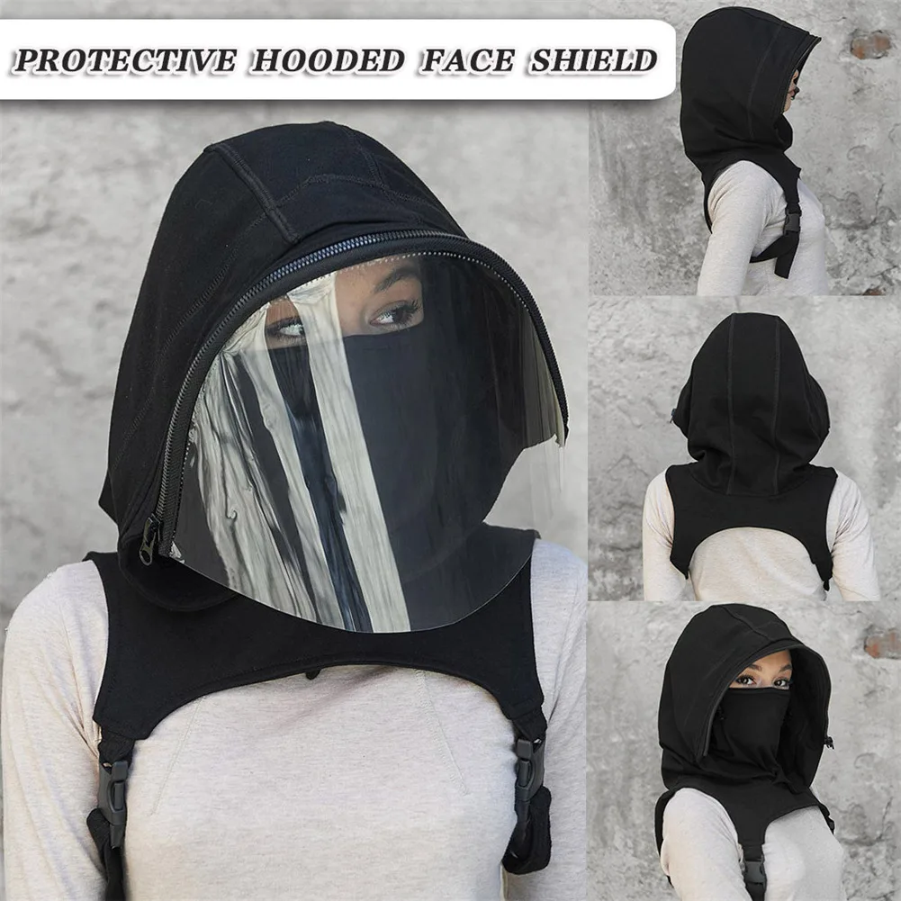 

Newest Protective Hooded Face Shield Breathable Detachable Dustproof and Anti-droplets Hood Promotion