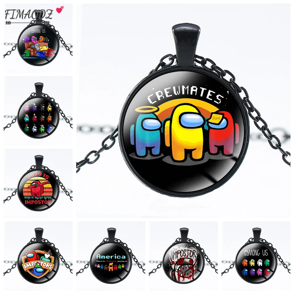 Лидер продаж ожерелье с фигуркой игровой FIMAODZ для женщин и мужчин стеклянный