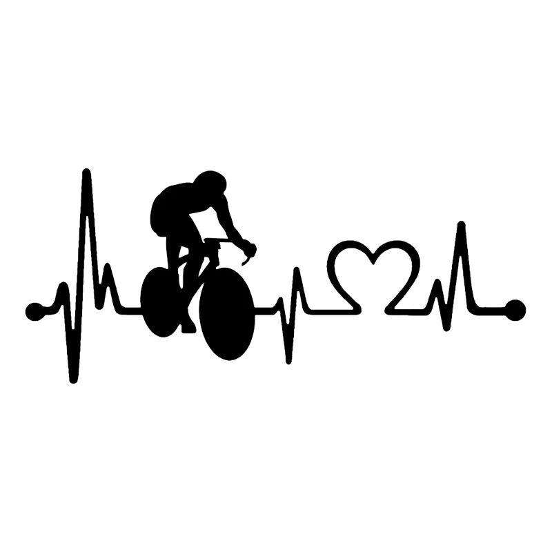 

наклейки на автоВелосипед Велоспорт Heartbeat Lifeline водонепроницаемые наклейка для авто автонаклейка стикер этикеты винила наклейки стайлинга автомобилей украшения на бампере автомобиля заднее стекло