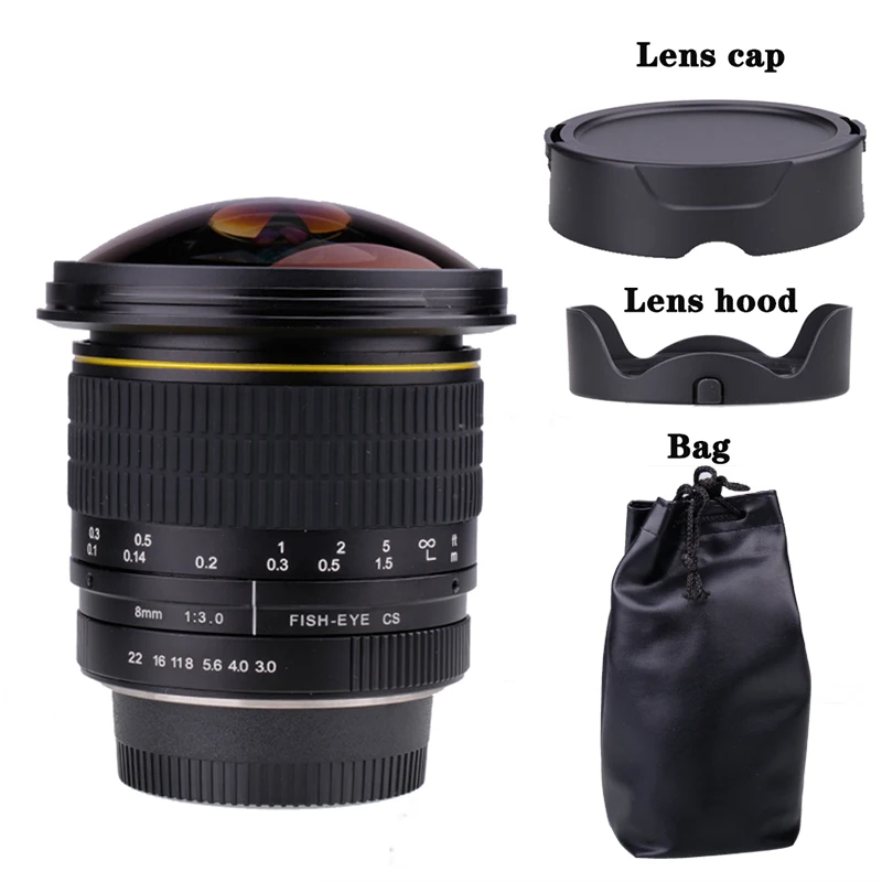 8mm F/3.0 Ultra Wide Angle Fisheye Lens for Nikon DSLR Camera D3100 D3200 D5200 D5500 D7000 D7200 D800 D700 D90 D7100  free ship images - 6