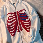 Женский свитшот с капюшоном, уличная Толстовка с принтом love, Y2K, кофта на молнии, Женское пальто, трендовая куртка-оверсайз с капюшоном, новинка 2021