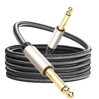 6 35mm to 6 35mm diy audio cable male to male amp cord zinc alloy casing compatible with electric bass guitar keyboard